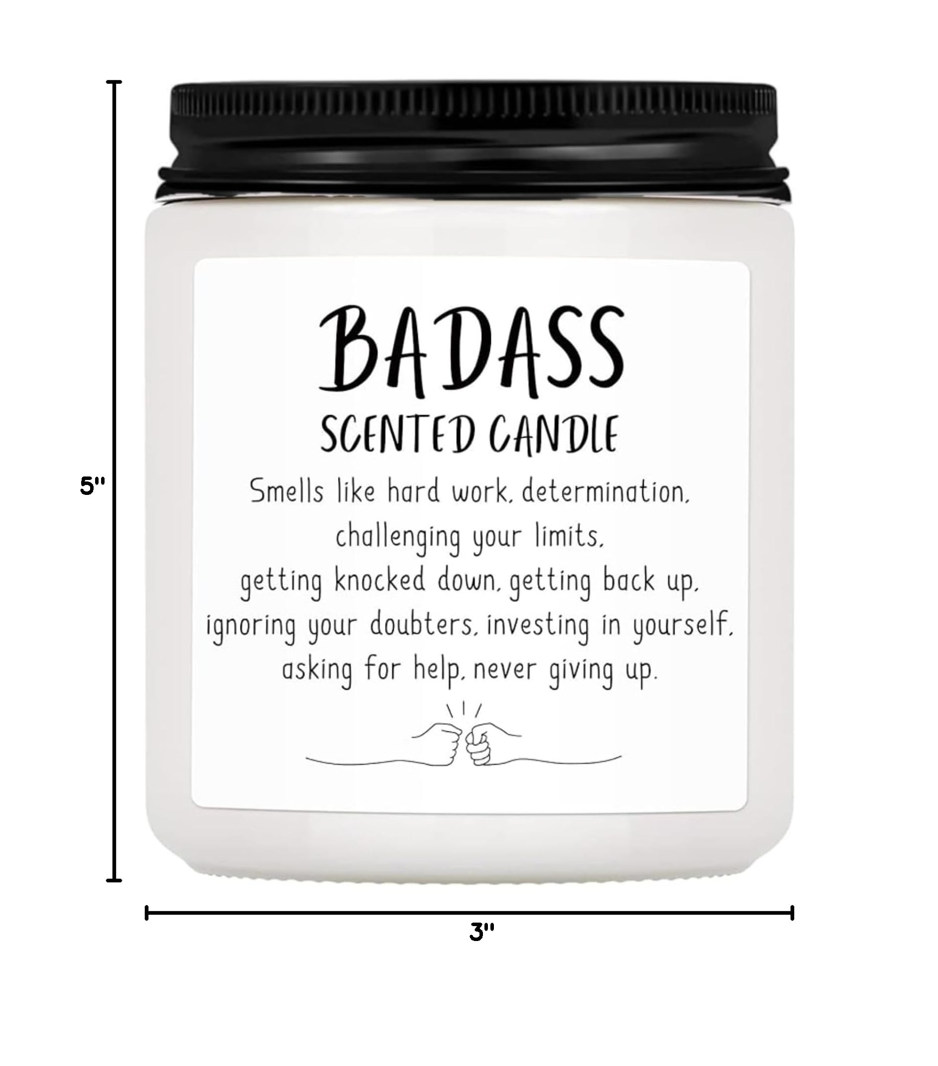 Congratulations Gifts for Women Men, Inspirational Gifts for Women or Men, Friends Coworkers, Birthday Gifts for her Boss Lady, New Job, Promotion Gifts for Women Men, 10oz Badass Scented Candle - Image 7