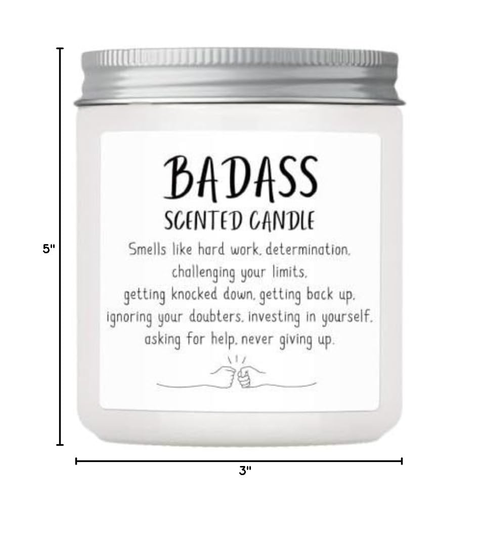 Congratulations Gifts for Women Men, Inspirational Gifts for Women or Men, Friends Coworkers, Birthday Gifts for her Boss Lady, New Job, Promotion Gifts for Women Men, 10oz Badass Scented Candle - Image 6