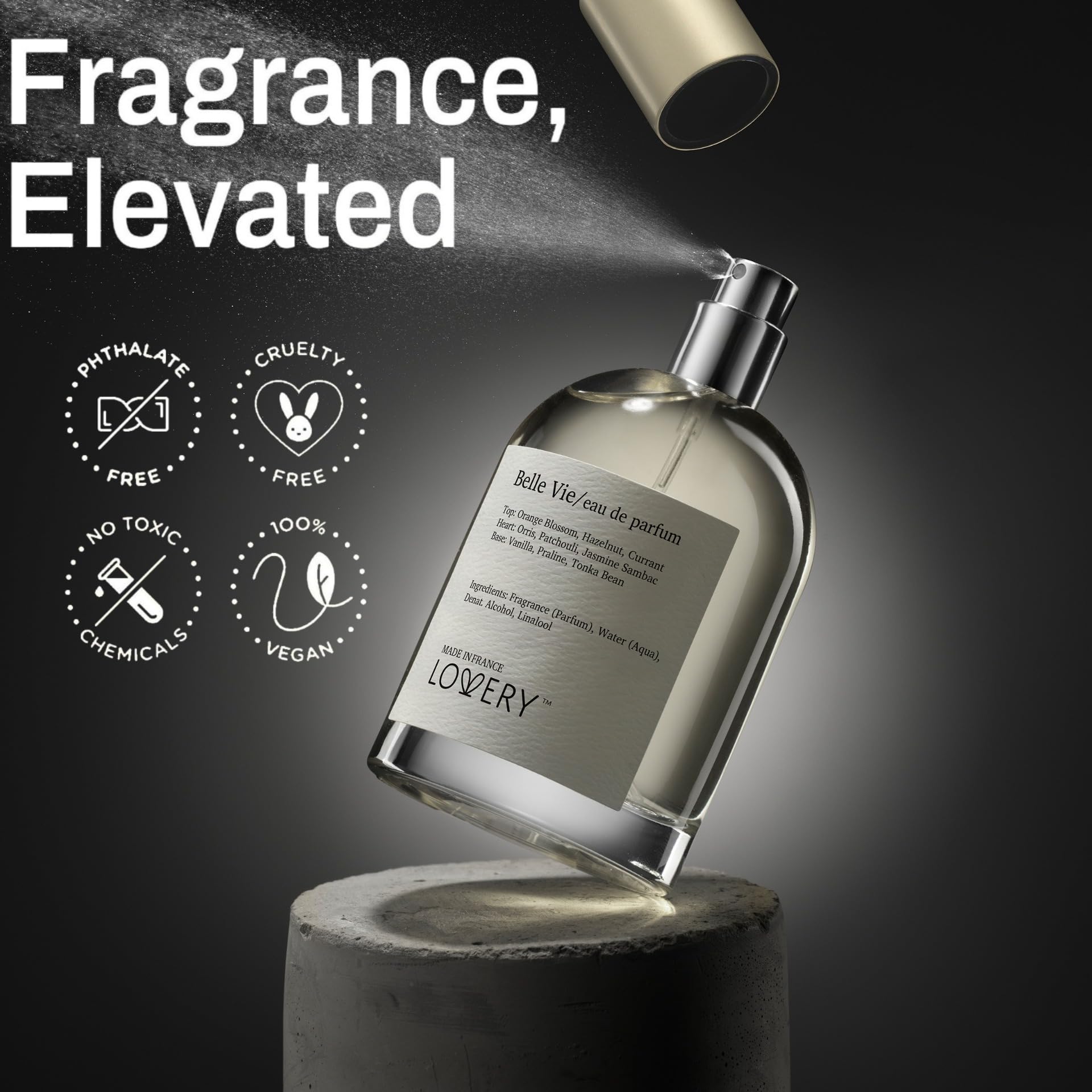 LOVERY Bella Vie Eau De Parfum Inspired by La V. E. Bella, Perfume For Women, with Travel Spray Bottle, Long Lasting, Clean Ingredients, 100mL + 10mL - Image 6