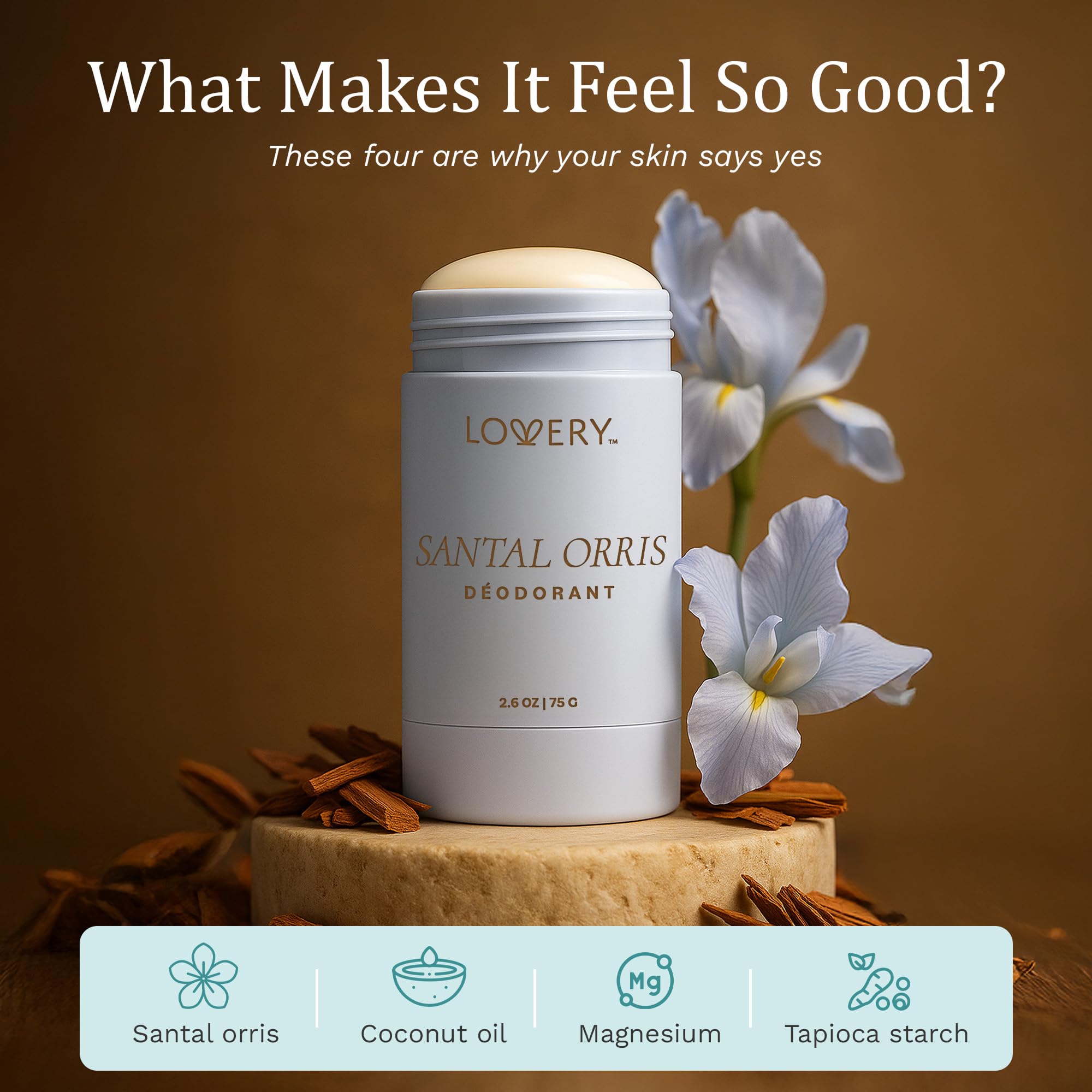 Santal Oris Deodorant – Aluminum-Free with 24-Hour Odor Protection – Santal Oris Scent with Organic Coconut Oil & Shea Butter – Baking Soda Free, Cruelty-Free, Ideal for Sensitive Skin, 2.65 oz - Image 4