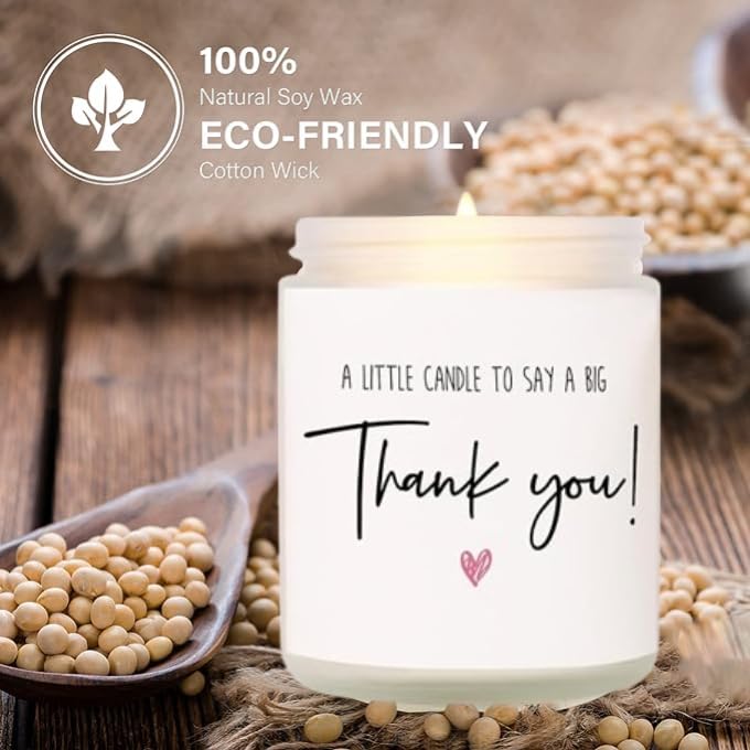 Thank You Gifts for Women, Men, Mom, Dad, Coworkers, Nurse, Clients - Hostess Gifts for Women - Teacher, Boss, Employee, Friends, Farewell, Birthday, Appreciation Gifts, 10oz Soy Wax Candle - Image 3
