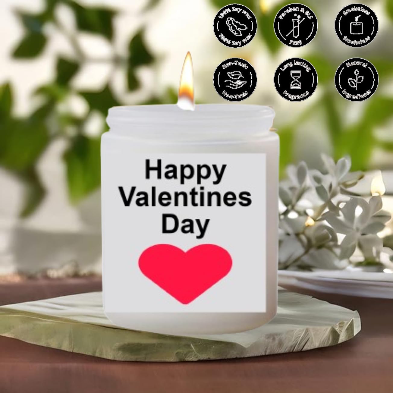 Valentine's Day Gifts for Her - Love Heart Pendant Necklaces for Women, .925 Sterling Silver Pendant, Vanilla Scented Soy Candle & Pouch, Luxury Jewelry for Women Mom Girlfriend Friend Sister - Image 5